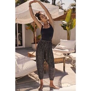 Free People Movement All Strapped One Piece Harem Jumpsuit Black size XS FLAWED